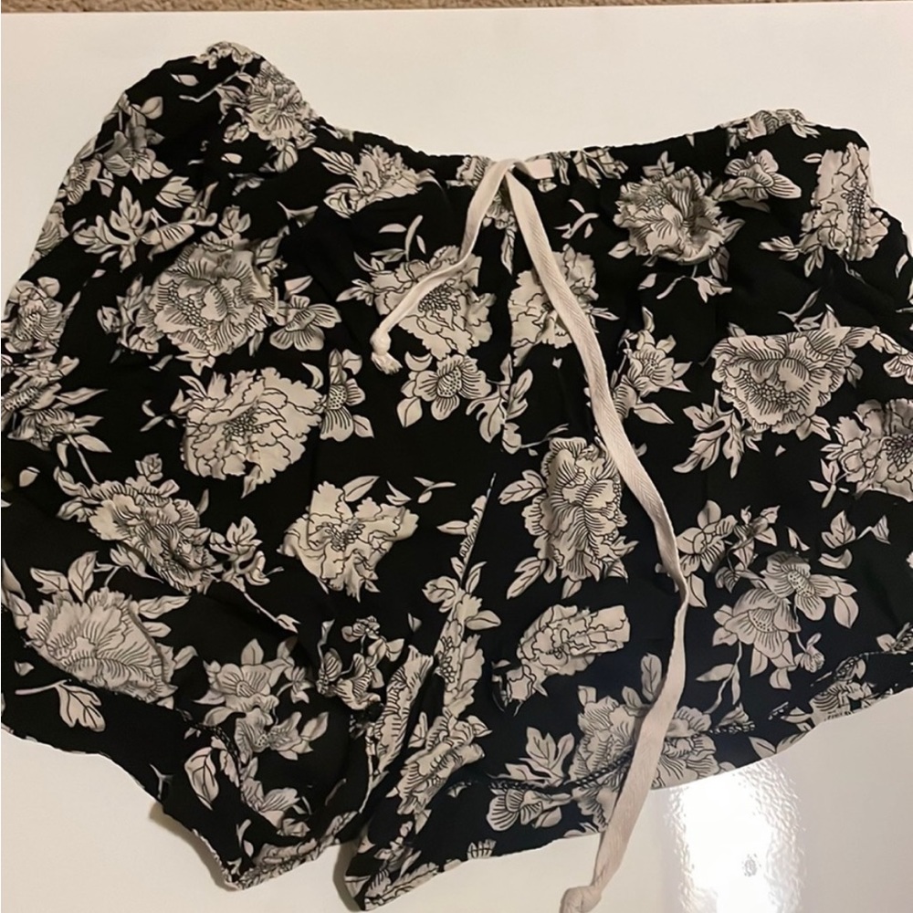 Brandy Black Floral Shorts